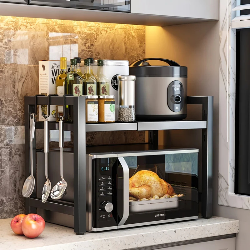 Kitchen Baking Rack - Prateleira Expansível para Micro-ondas, Suporte para