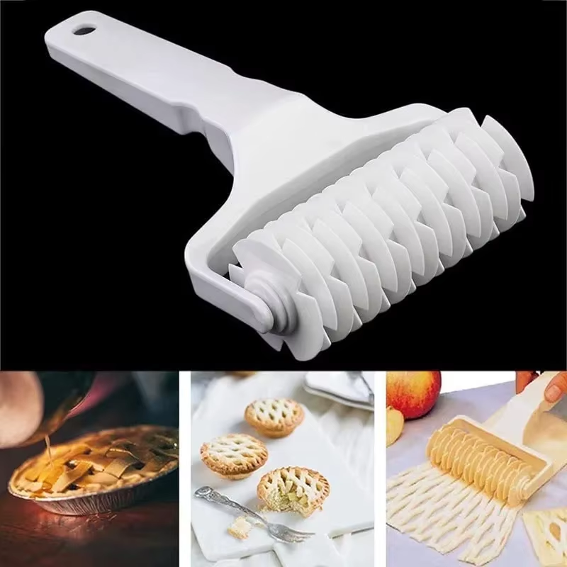 Kitchen Roller Baking - Plástico pastelaria pizza treliça rolo cortador