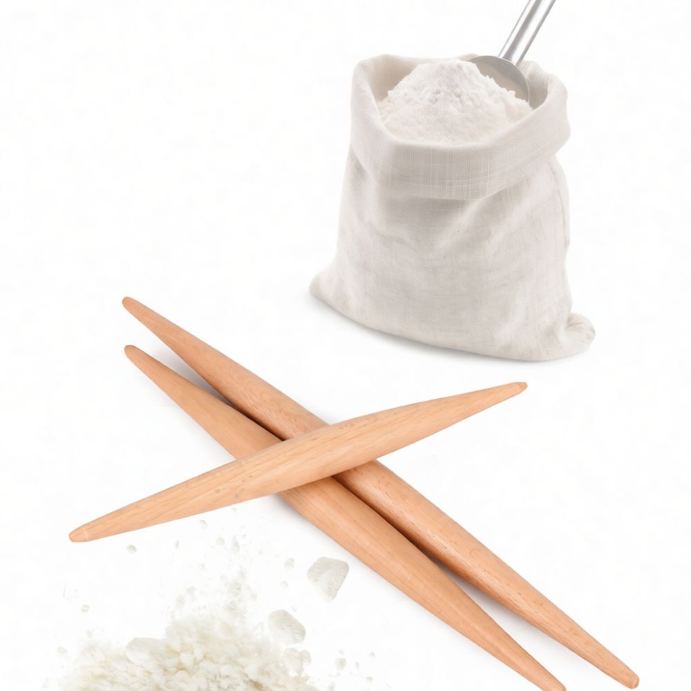 Kitchen Roller Baking - Rolo de massa de madeira resistente,