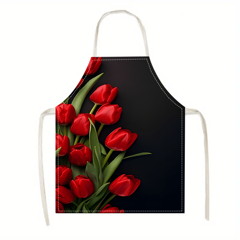 Kitchen Baking Background - 1pc Avental de linho com fundo
