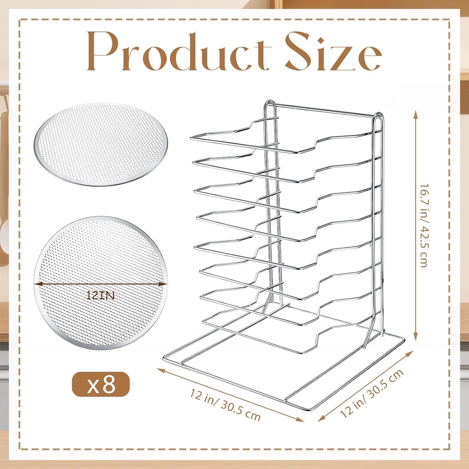 Suporte para Pizza de 8 Níveis - Kitchen Baking Rack avaliação e preço
