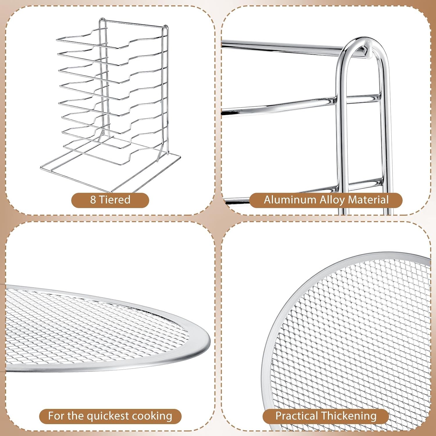 Suporte para Pizza de 8 Níveis - Kitchen Baking Rack avaliação e preço