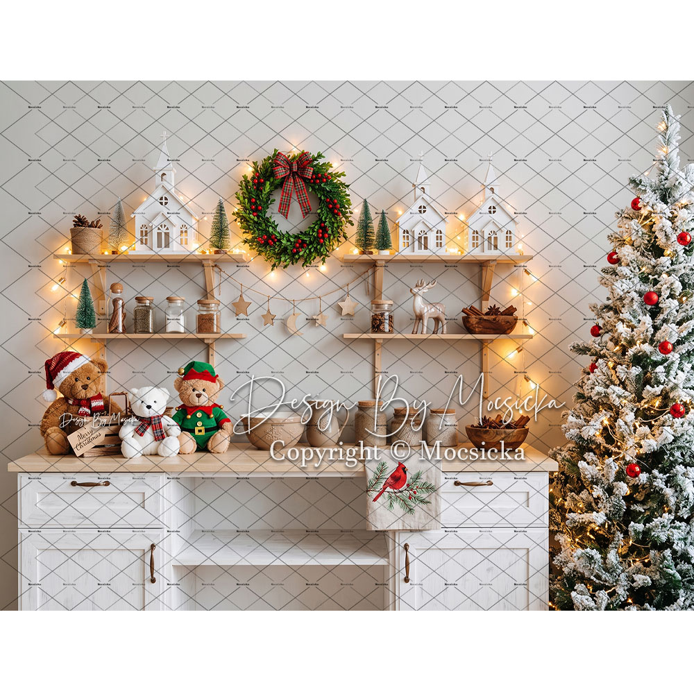 Fundo Fotográfico de Natal Moc - Kitchen Baking Background avaliação e preço