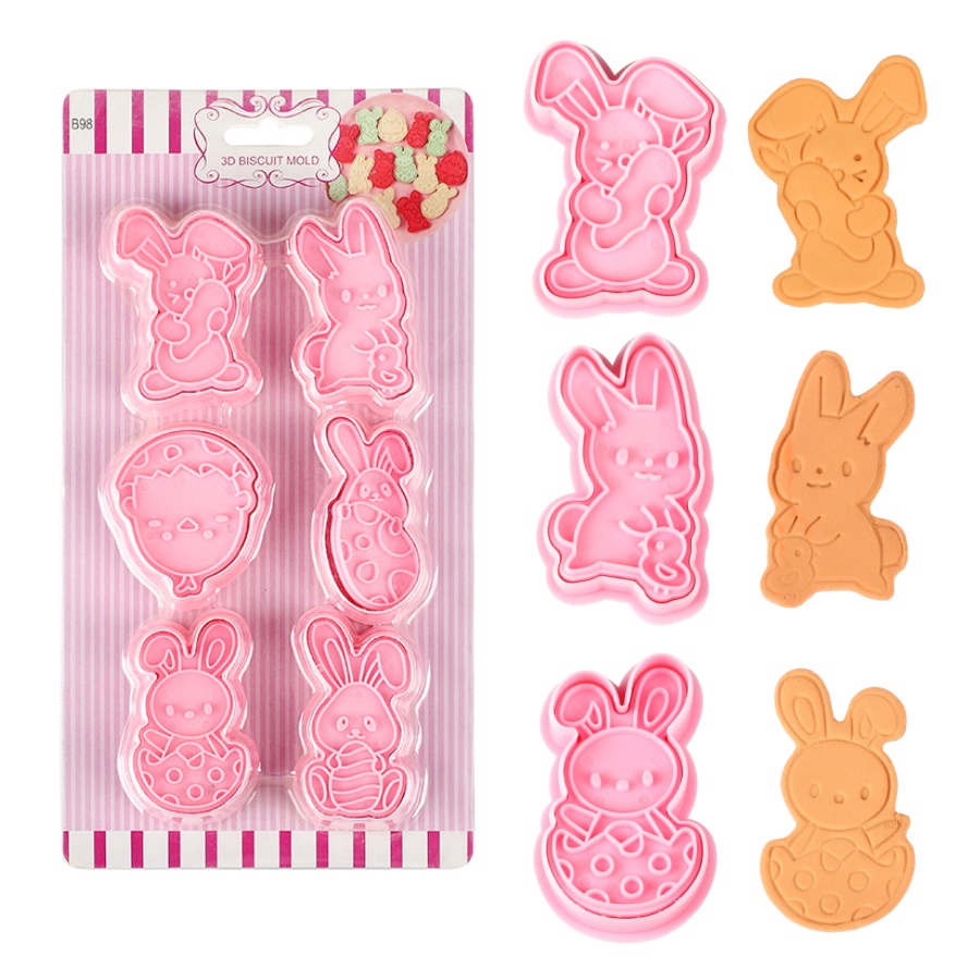 6 pçs/set Coelhinho da Páscoa  - Baking Kitchen Set avaliação e preço