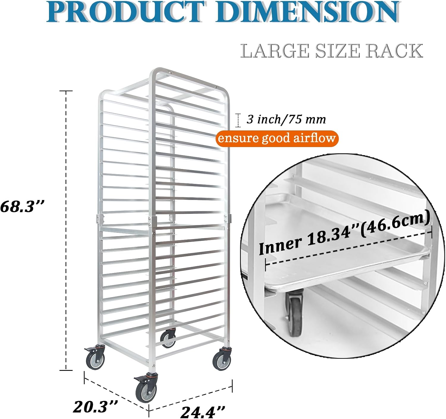 Carrinho de Resfriamento Móvel - Kitchen Baking Rack avaliação e preço