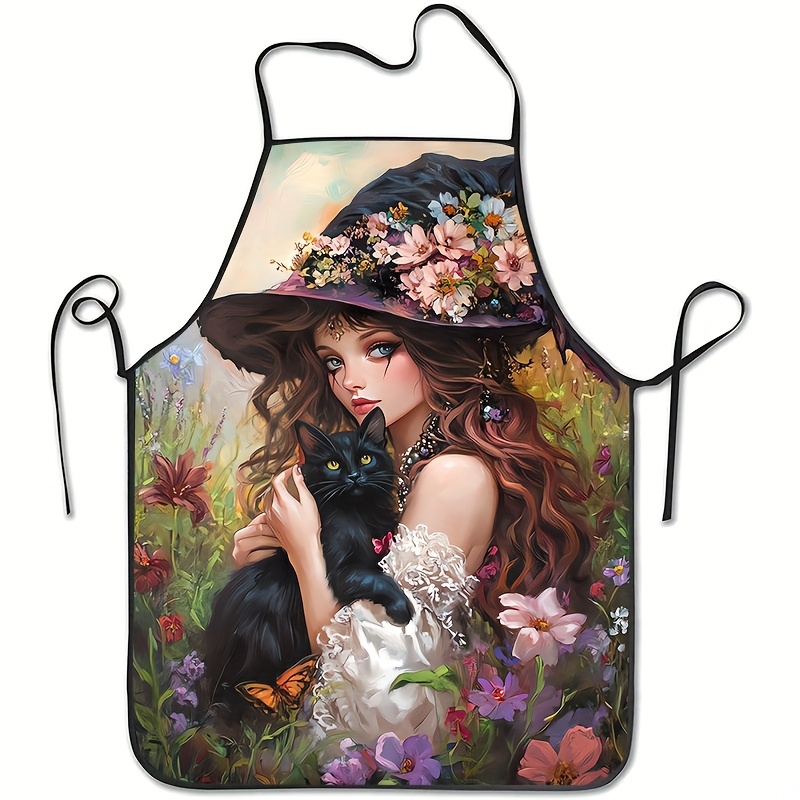 Um avental estampado com motiv - Kitchen Witch Baking avaliação e preço